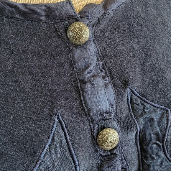 Vintage Country Tease Cropped Western Velvet Jacket SZ L - Picture 4 of 7